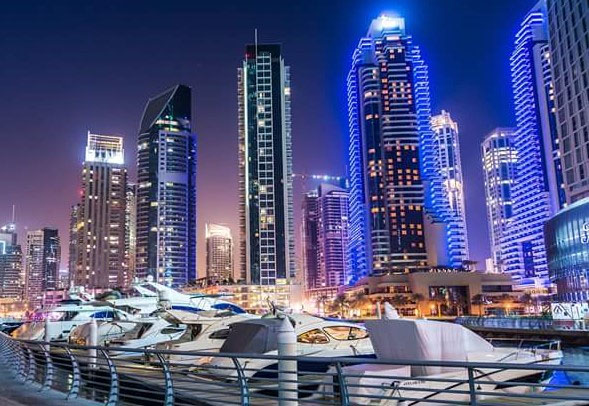 Dubai Marina Night Shot